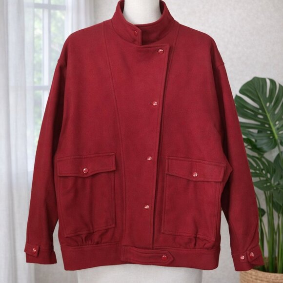 Jackets & Blazers - Vintage Burgundy Women's bomber jacket